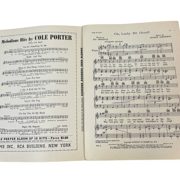 Antique 1924 Lady Be Good Ira George Gershwin Musical Comedy Piano Sheet Music - Picture 2 of 3